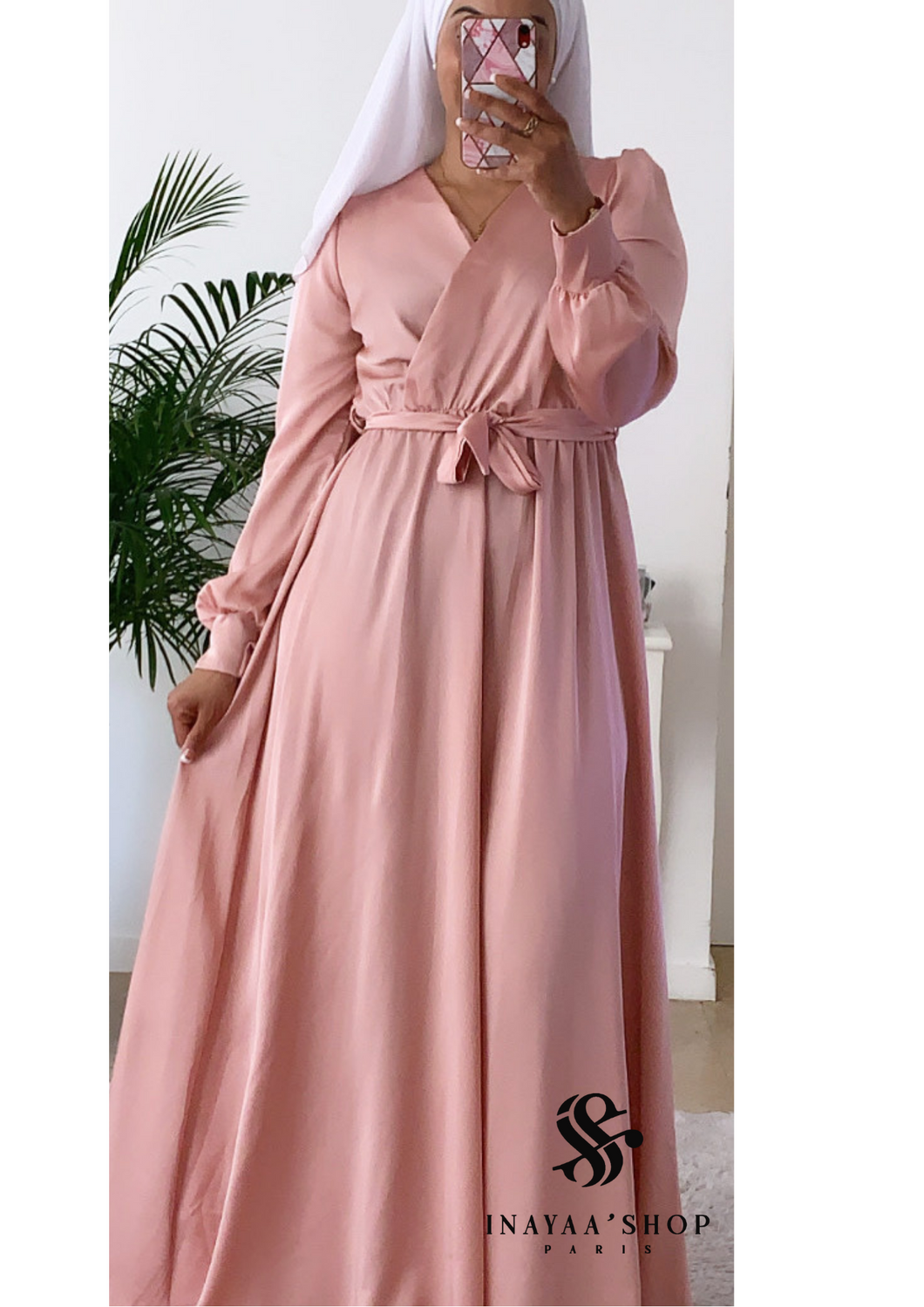 Robe ESMERALDA satinée rose