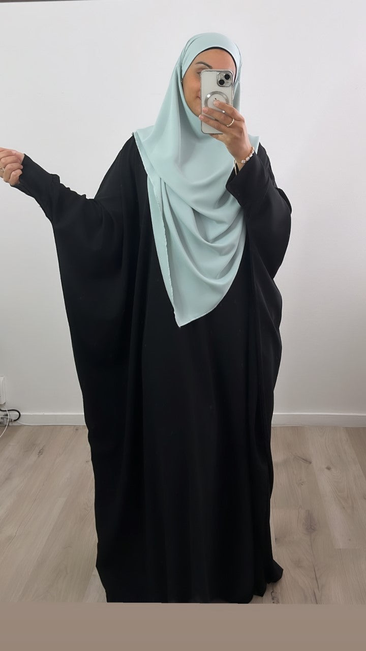 Abaya manche papillon noir